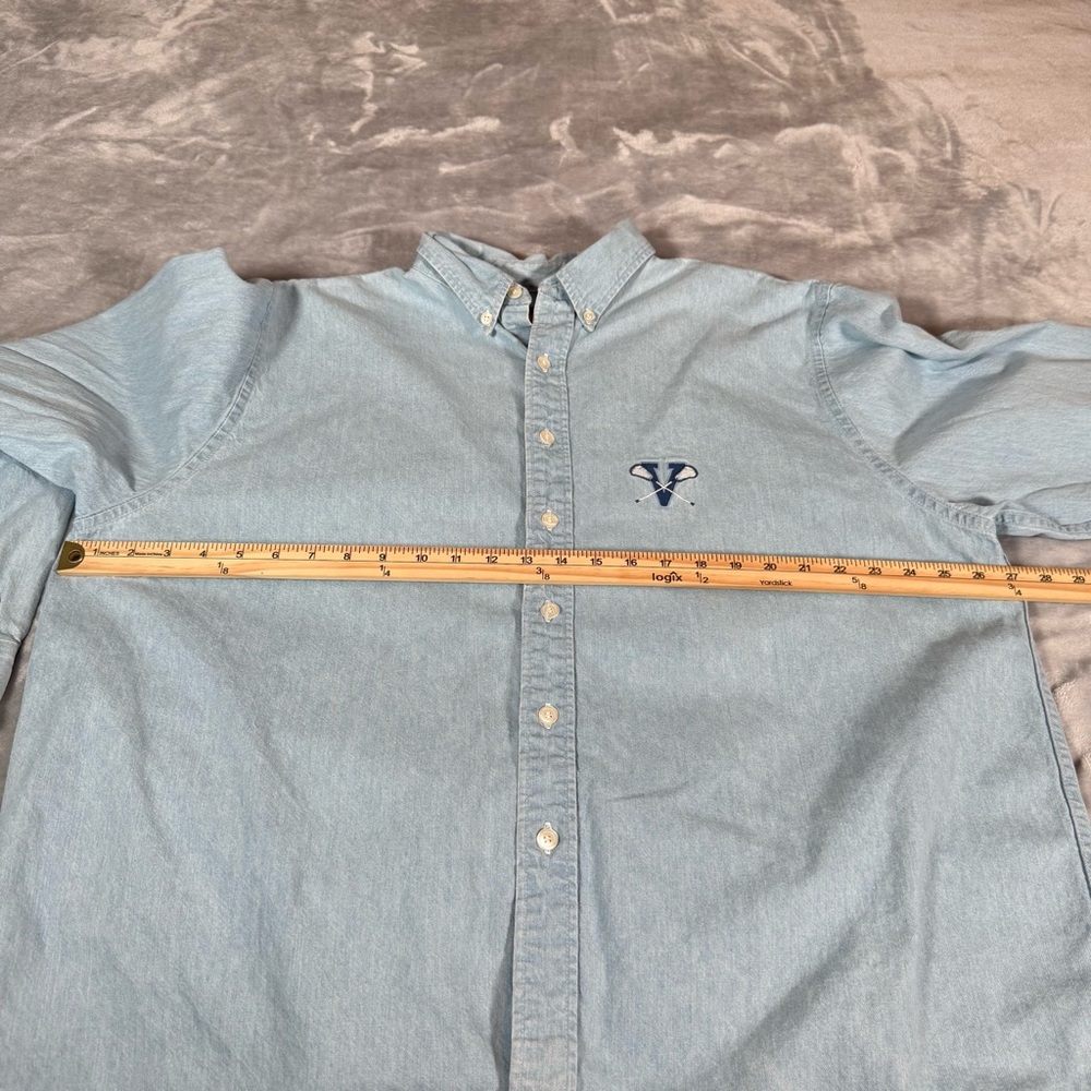 Vintage Villanova Wildcats Lacrosse Oxford Button Down Shirt Mens XL Blue 90s - Picture 6 of 8